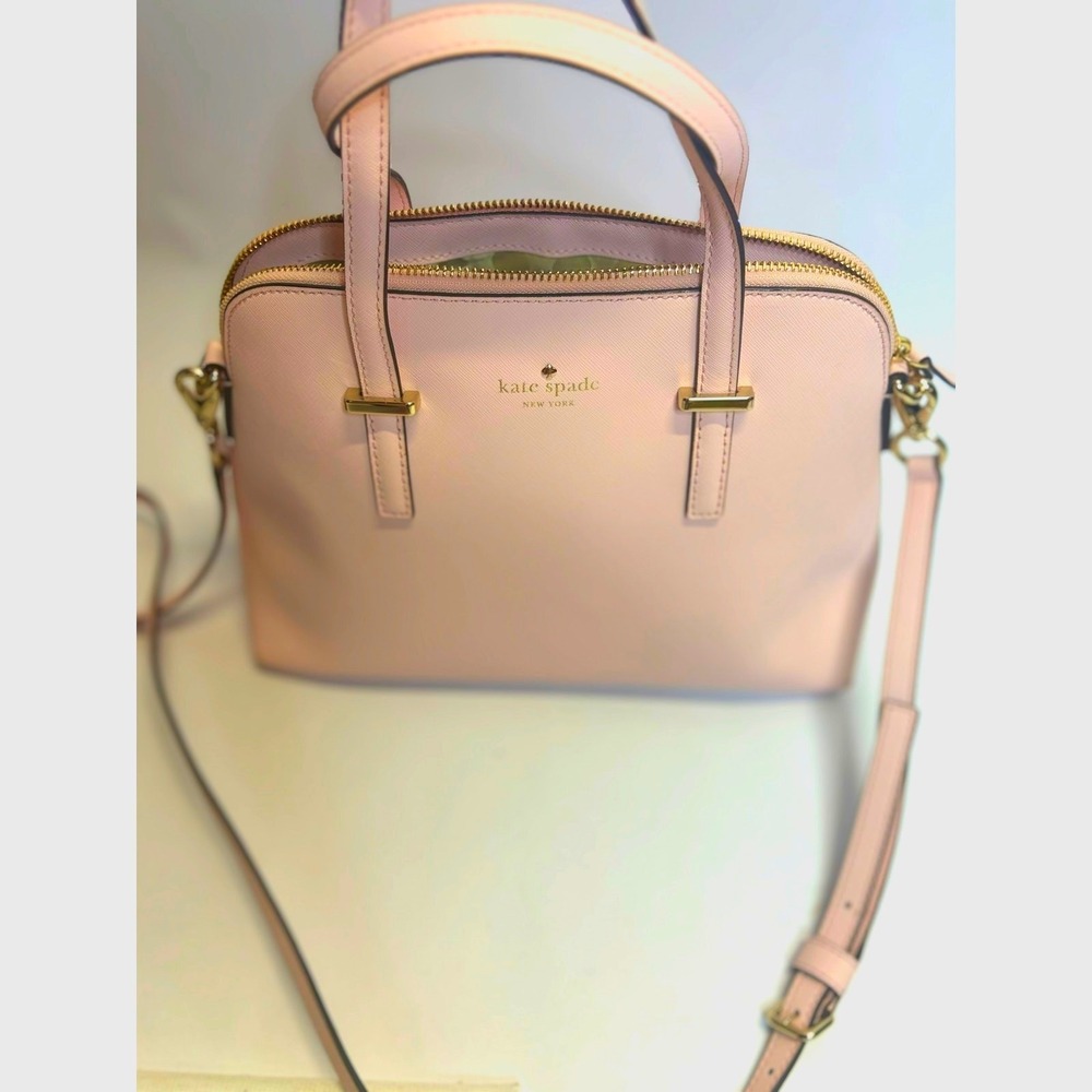Kate Spade New York Blush Pink Saffiano Leather Satchel Crossbody Bag - Picture 4 of 8